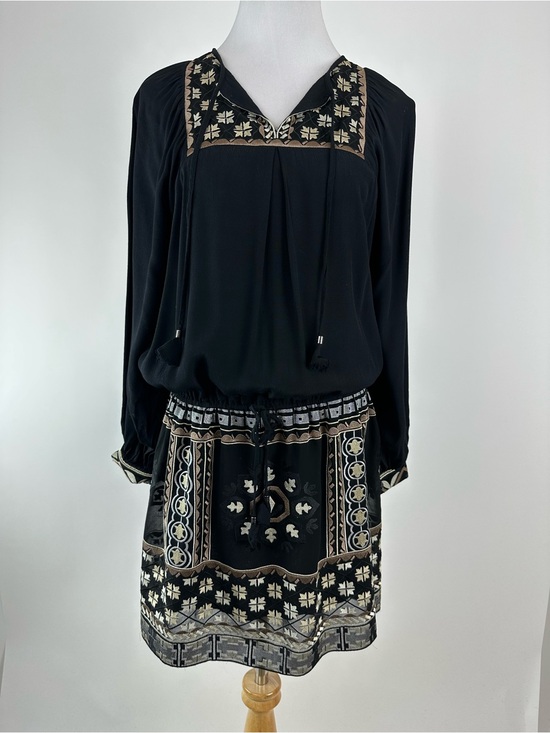 Hale Bob Dresses & Skirts - Hale Bob Boho Embroidered Black Dress Small